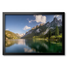 Obraz w ramie Piękne jezioro o gładkiej tafli w Alpach