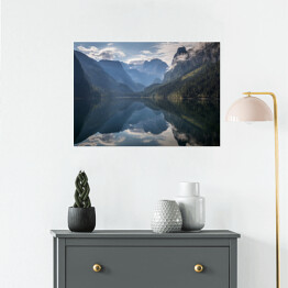 Plakat Piękne jezioro w Alpach
