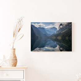 Obraz na płótnie Piękne jezioro w Alpach