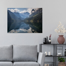 Plakat samoprzylepny Piękne jezioro w Alpach