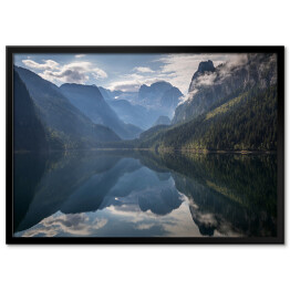 Plakat w ramie Piękne jezioro w Alpach