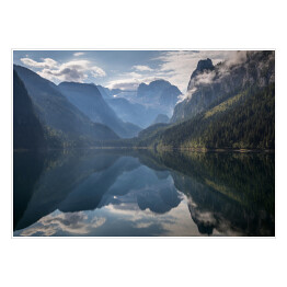 Plakat samoprzylepny Piękne jezioro w Alpach