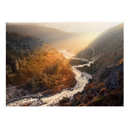 Plakat Piękny widok na rzekę w Himalajach, Nepal
