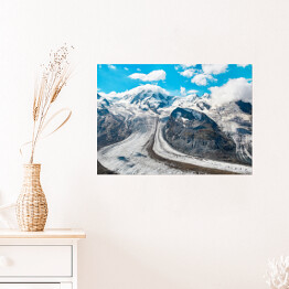 Plakat Gornergrat Zermatt w Szwajcarii w Alpach Szwajcarskich