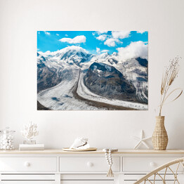 Plakat Gornergrat Zermatt w Szwajcarii w Alpach Szwajcarskich