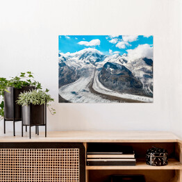 Plakat samoprzylepny Gornergrat Zermatt w Szwajcarii w Alpach Szwajcarskich