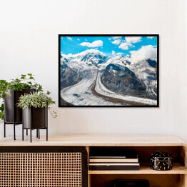 Plakat w ramie Gornergrat Zermatt w Szwajcarii w Alpach Szwajcarskich