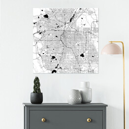Mapa czarno biała Denver