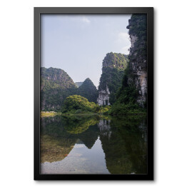 Obraz w ramie Krajobraz z jeziorem, Wietnam