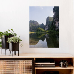 Plakat Krajobraz z jeziorem, Wietnam