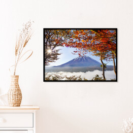 Plakat w ramie Jesienny wodok na Fuji, Japonia
