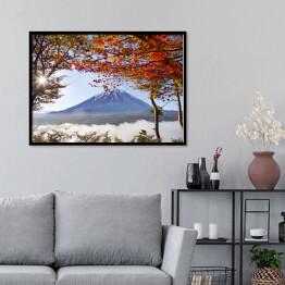Plakat w ramie Jesienny wodok na Fuji, Japonia