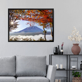 Obraz w ramie Jesienny wodok na Fuji, Japonia