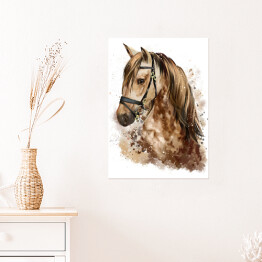 Plakat samoprzylepny Koń akwarela