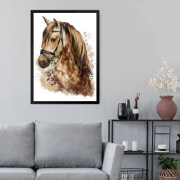 Obraz w ramie Koń akwarela