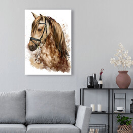 Obraz na płótnie Koń akwarela