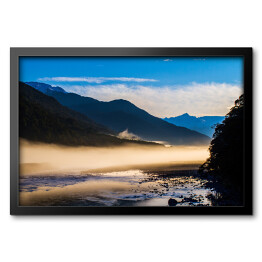 Obraz w ramie Świecące mgły w Nowej Zelandii 