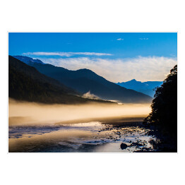 Plakat Świecące mgły w Nowej Zelandii 