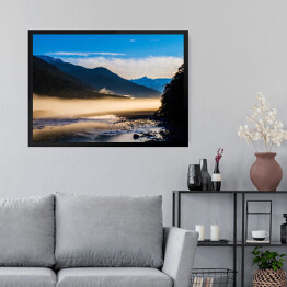 Obraz w ramie Świecące mgły w Nowej Zelandii 