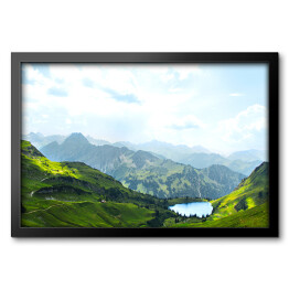 Obraz w ramie Jezioro w Alpach
