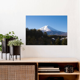 Plakat samoprzylepny Góra Fuji w ciągu dnia, Japonia