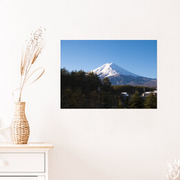 Plakat samoprzylepny Góra Fuji w ciągu dnia, Japonia