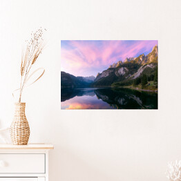 Plakat samoprzylepny Pastelowy wschód słońca w Alpach