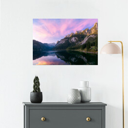 Plakat samoprzylepny Pastelowy wschód słońca w Alpach