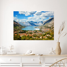 Plakat samoprzylepny Kotor w piękny letni dzień, Czarnogóra