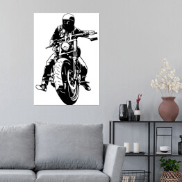 Plakat samoprzylepny Harley Davidson na białym tle
