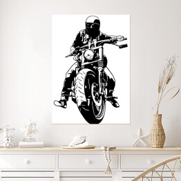 Plakat Harley Davidson na białym tle