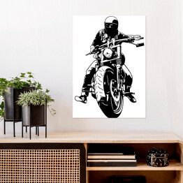 Plakat Harley Davidson na białym tle