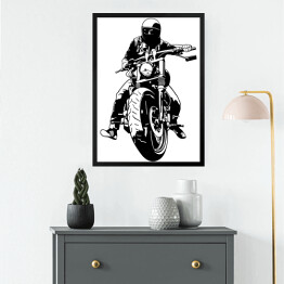 Obraz w ramie Harley Davidson na białym tle