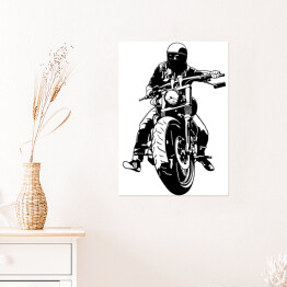 Plakat samoprzylepny Harley Davidson na białym tle