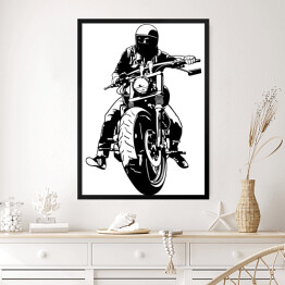 Obraz w ramie Harley Davidson na białym tle
