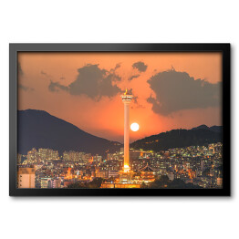 Obraz w ramie Światła miasta Busan, Korea