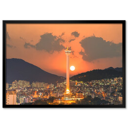 Plakat w ramie Światła miasta Busan, Korea