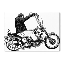 Czarny Harley Davidson na białym tle