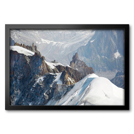 Obraz w ramie Mont Blanc pokryte grubą warstwą śniegu, Francja