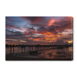 Obraz na płótnie Molo podczas wschodu słońca, wyspa Phuket