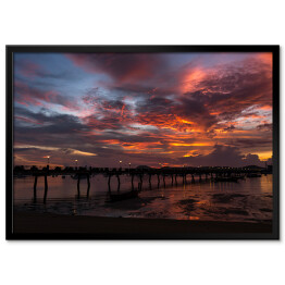 Plakat w ramie Molo podczas wschodu słońca, wyspa Phuket