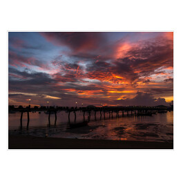 Plakat samoprzylepny Molo podczas wschodu słońca, wyspa Phuket