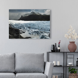 Obraz na płótnie Lodowcowy krajobraz Islandii w pochmurny dzień