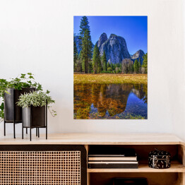 Plakat samoprzylepny Cathedral Rock, Park Narodowy Yosemite