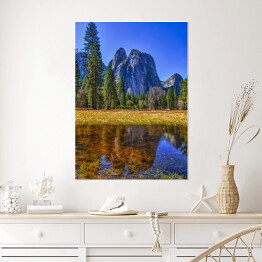 Plakat samoprzylepny Cathedral Rock, Park Narodowy Yosemite