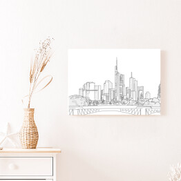 Obraz na płótnie Panorama Frankfurtu - szkic