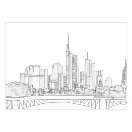 Plakat Panorama Frankfurtu - szkic