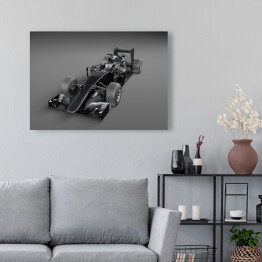 Obraz na płótnie Czarny samochód wyścigowy w 3d
