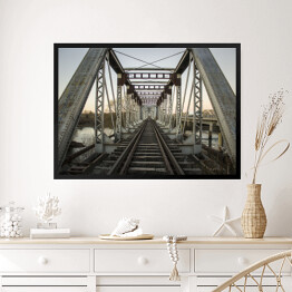 Obraz w ramie Żelazny most kolejowy
