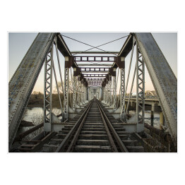 Plakat samoprzylepny Żelazny most kolejowy
